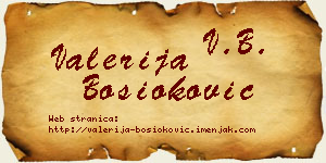 Valerija Bosioković vizit kartica